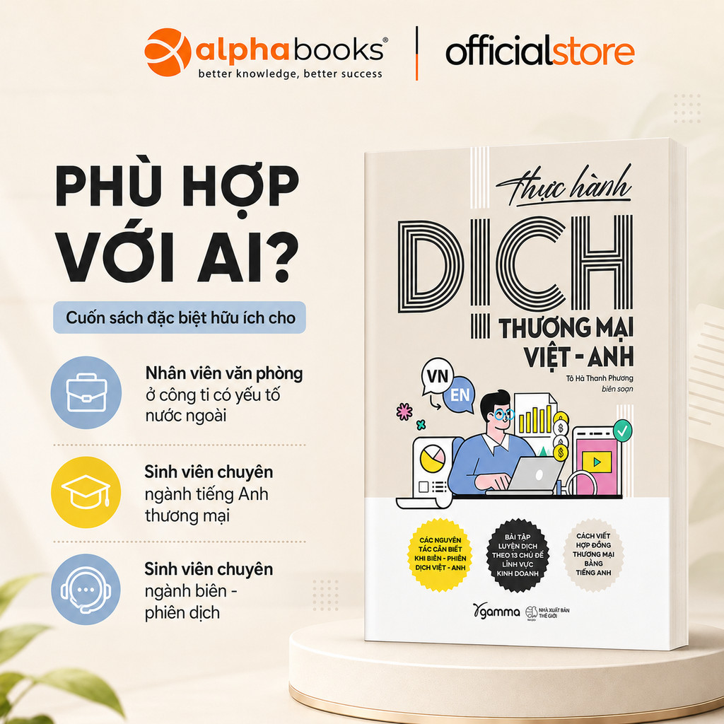 Sách - Thực Hành Dịch Thương Mại Việt – Anh - Tô Hà Thanh Phương (Gamma Books)