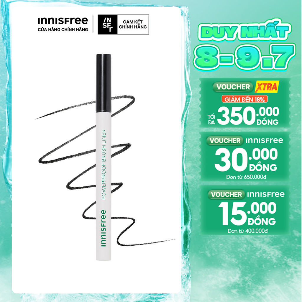 Bút kẻ mắt nước lâu trôi innisfree Powerproof Brush Liner màu 0.6g