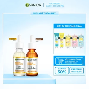 Bộ đôi Dưỡng chất Vitamin C Ngày & Đêm Garnier Bright Complete dưỡng sáng da ( 30ml X2)