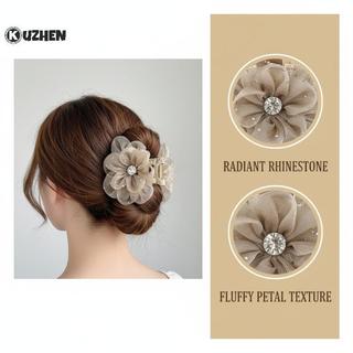 KUZHEN 1 Chiếc Kim Cương Giả Lưới Hoa Tóc Kẹp Cá Mập Thời Trang Hàn Quốc Cho Nữ Chống Trơn Trượt Chắc Chắn Giữ Cho Các Bữa Tiệc HOT