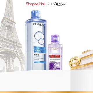 Bộ đôi nước tẩy trang giúp làm sạch sâu, loại bỏ bụi bẩn, lớp trang điểm 3-in-1 L'Oreal Paris Micellar Water 400ml, 95ml