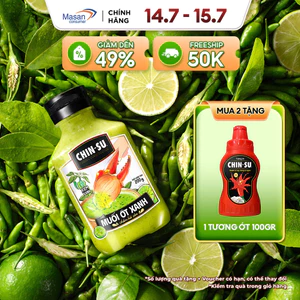 Chai Xốt Muối Ớt Chin-Su Xanh Chai X 200Gr