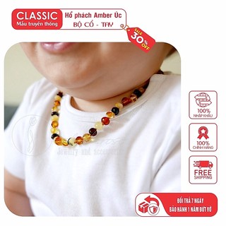 Vòng cổ Amber Úc cho bé 0-10 tuổi  VCM4M