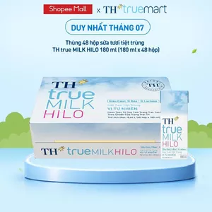 Thùng sữa tươi tiệt trùng TH true Milk HILO 180ml x 48 hộp (backup)
