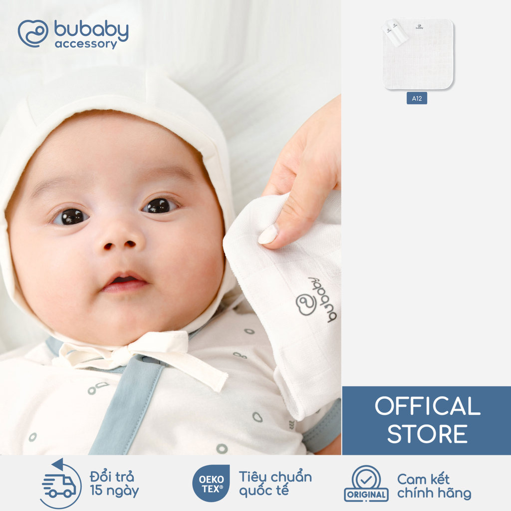 [Pack 3] Khăn sữa muslin Pack 5 BU Baby, khăn xô kháng khuẩn mềm mịn, khăn sơ sinh | TBM05V300