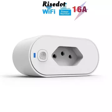 RISEDUT Brazil Phích cắm thông minh, Giám sát nguồn Điều khiển bằng giọng nói Bộ chuyển đổi phích cắm thông minh, Khóa trẻ em Kết nối WiFi Tuya Bộ chuyển đổi ổ cắm thông minh Điều khiển thiết bị gia d