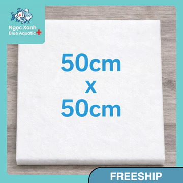 Bông Lọc Nước Trắng 50x50x3cm Vật Liệu Lọc Hồ Cá Dày Bền Lọc Cặn Mịn Bể Cá Cảnh Thủy Sinh