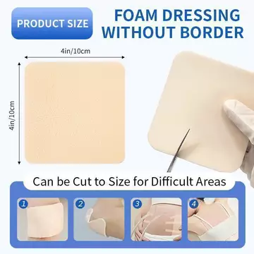 [SHNGki] Miếng dán vết thương không dính bằng bọt không dính Miếng dán chữa bệnh vô trùng Miếng dán chăm sóc vết thương 10cmx10cm [MỚI]