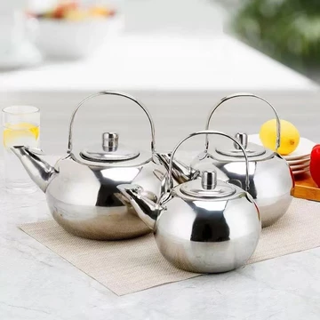 Ấm trà bằng thép không gỉ Nhà hàng có bộ lọc Ấm trà Ấm đun nước gia đình Dung tích lớn Khách sạn Ấm đun nước