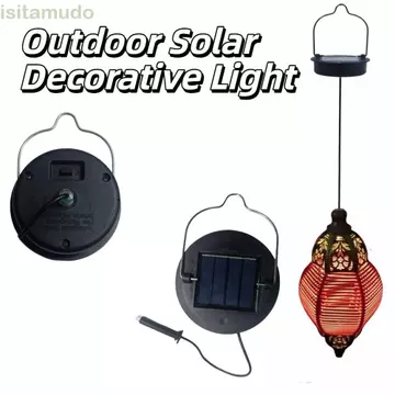 Đèn thay thế đèn năng lượng mặt trời ISITAMUDO, Đèn treo LED năng lượng mặt trời chạy bằng năng lượng mặt trời DIY, Chiếu sáng ngoài trời 400Mah Đèn trắng màu đen Đèn trang trí năng lượng mặt trời ngo