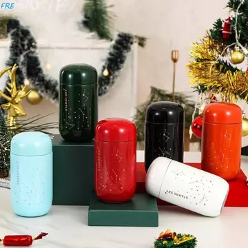 Cốc giữ nhiệt Mini FRE, Bình chân không cầm tay bằng thép không gỉ màu trơn, Bình giữ nhiệt sinh viên Bầu trời đầy sao Giữ bình nước giữ nhiệt chống rò rỉ lạnh và nhiệt Trẻ em bé gái bé trai