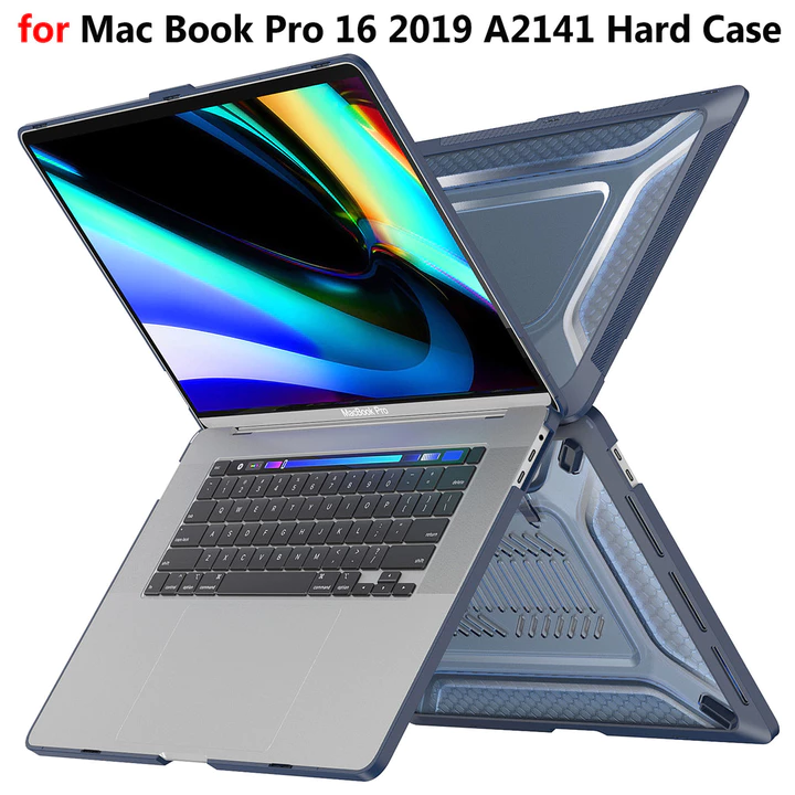 Clear Top Thiết Kế Tổ Ong Ốp Lưng Laptop Cho Apple Mac Book Pro 16 2019 Phát Hành Medol A2141 Với Tích Hợp Chân Đế Có Thể Gập Lại Cho Apple Mac Book Pro 16 Inch 2019