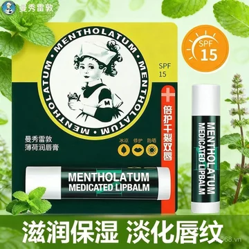 Phổ Biến Mentholatum Son Môi Bạc Hà Kem Chống Khô Dưỡng Ẩm Dưỡng Ẩm Mềm Mại Không Dính Đường Nam Nữ Chính Thức Xác Thực