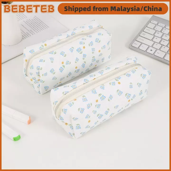 Túi Văn Phòng Phẩm BEBETMY, Túi Đựng Bút Đa Năng Dung Tích Lớn, INS In Hoa Văn Phòng Phẩm Tổ Chức Văn Phòng Học Tập Văn Phòng