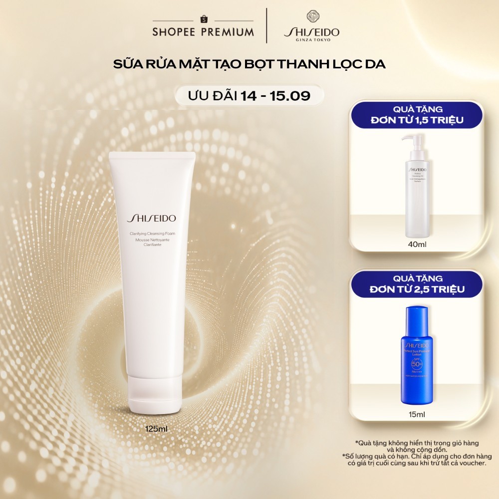 Sữa rửa mặt tạo bọt thanh lọc da SHISEIDO Clarifying Cleansing Foam 125ml