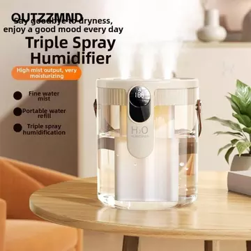 Máy tạo độ ẩm không khí QUTZZMND, có đèn LED Máy tạo độ ẩm lấp đầy hàng đầu 1,5L, Máy tạo sương mù Máy tạo độ ẩm thông minh có thể sạc lại di động cho phòng ngủ, văn phòng tại nhà