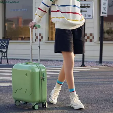 Vali hành lý du lịch STYLEAVENUE, Hộp đựng cốc kem 18 Inch, Hộp đựng đồ du lịch đa chức năng thời trang Hộp du lịch Mật khẩu Xe đẩy du lịch