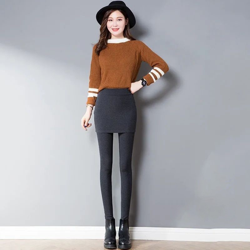 Quần legging nhung Đức gân lót lông cừu dày, thiết kế slim fit, phù hợp mùa đông