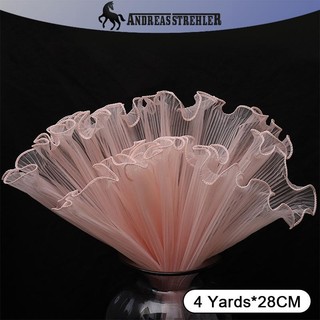 Onetimingfine Vật Liệu Đóng Gói 28X400cm Giấy Gói Hoa Ngọc Trai Sóng Sợi Ren Lưới Hoa Hoa Tiệc Valet Quà Tặng VN