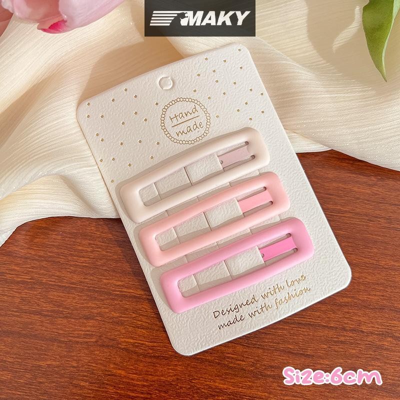 Newwellknownepic 3 Cái / bộ Kẹp Tóc Cho Nữ Cô Gái Ngôi Sao BB Kẹp Tóc Pin Phong Cách Hàn Quốc Mờ Màu Hồng Chụp Đồ Trang Trí Phụ Kiện VN