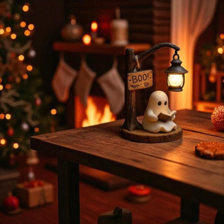 Mềm Ma Xoay Đèn Chất Lượng Cao Hình Ma Dễ Thương Whimsical Quyến Rũ Cho Bàn Làm Việc Kệ Mantels