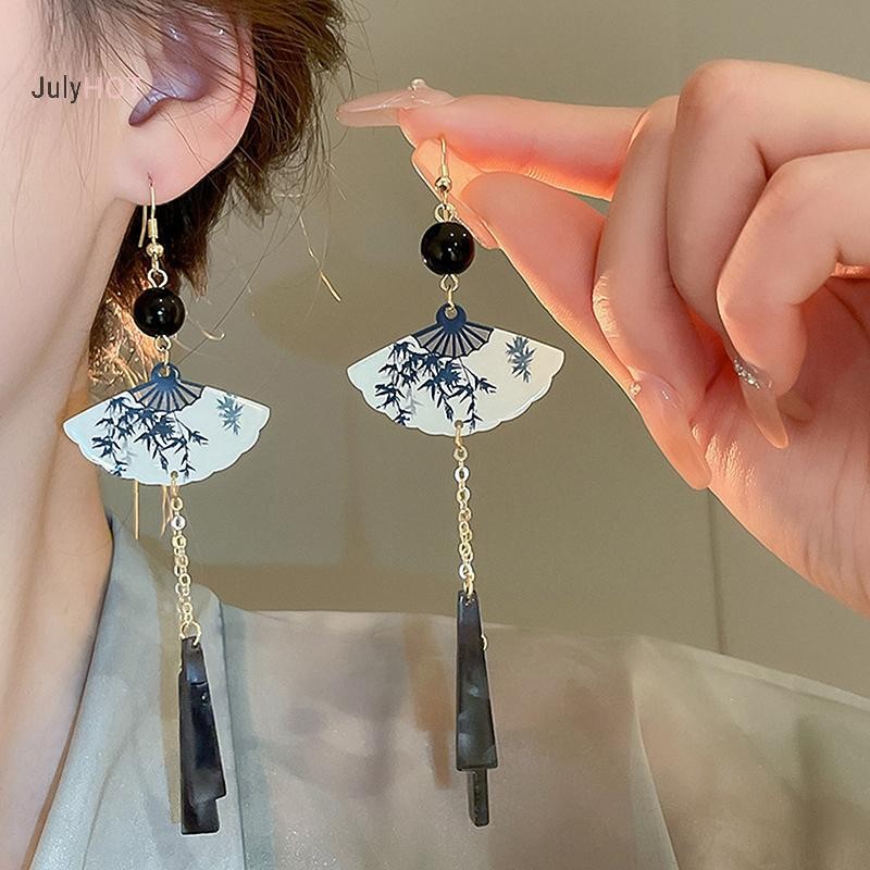 Vòng cổ và bông tai hình quạt - Thích hợp làm quà tặng