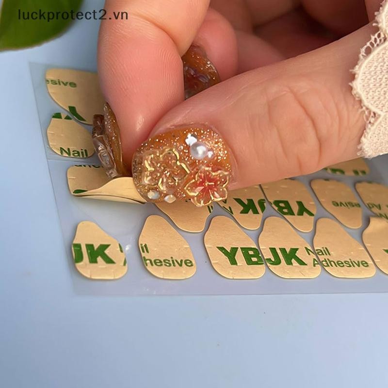 # luckpro # Miếng Dán Keo Dán Băng Keo Hai Mặt Cho Móng Tay Giả Siêu Dính Chống Thấm Nước Thoáng Khí Keo Thạch Trong Suốt.