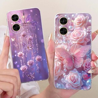 Dành Cho Xiaomi Redmi A5 4G / Poco C71 4G Ốp Điện Thoại Hoa Butterflu Nhiều Màu Sắc Nữ Tính Vỏ Silicon Mềm Trong Suốt