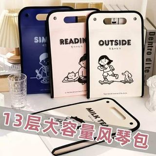 Cặp đựng tài liệu nhiều ngăn hình dễ thương – Túi hồ sơ xách tay nhiều ngăn khổ A4
