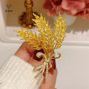 Trâm cài tai lúa mì vàng chất lượng cao, vỏ bọc đa năng phù hợp cho áo khoác