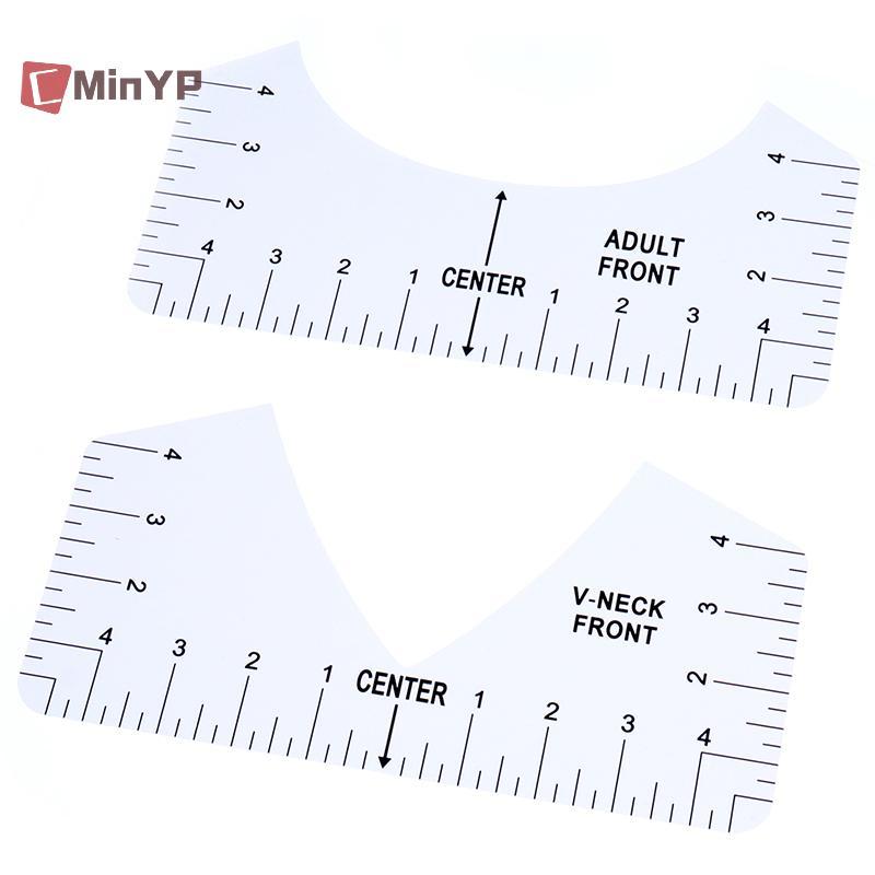 CMinYP 8 Chiếc Áo Thun Thước Hướng Dẫn V Cổ Căn Chỉnh Công Cụ Để Thiết Kế Trung Tâm Đo Vinh Quang