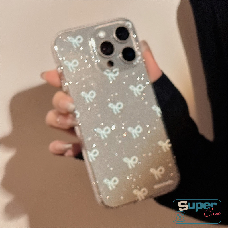 Tương thích cho IPhone 13 17 11 15 16 14 12 Pro Max Air 7 8 Plus X XS Max XR 6S 15 16 14 6 Plus Sang Trọng Lấp Lánh Thời Trang Đơn Giản Nơ Vòng Tay Bìa Mềm