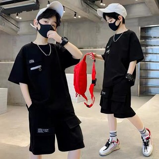 Bộ đồ hè bé trai phong cách thể thao – Set áo thun quần short thời trang cá tính năng động mùa hè