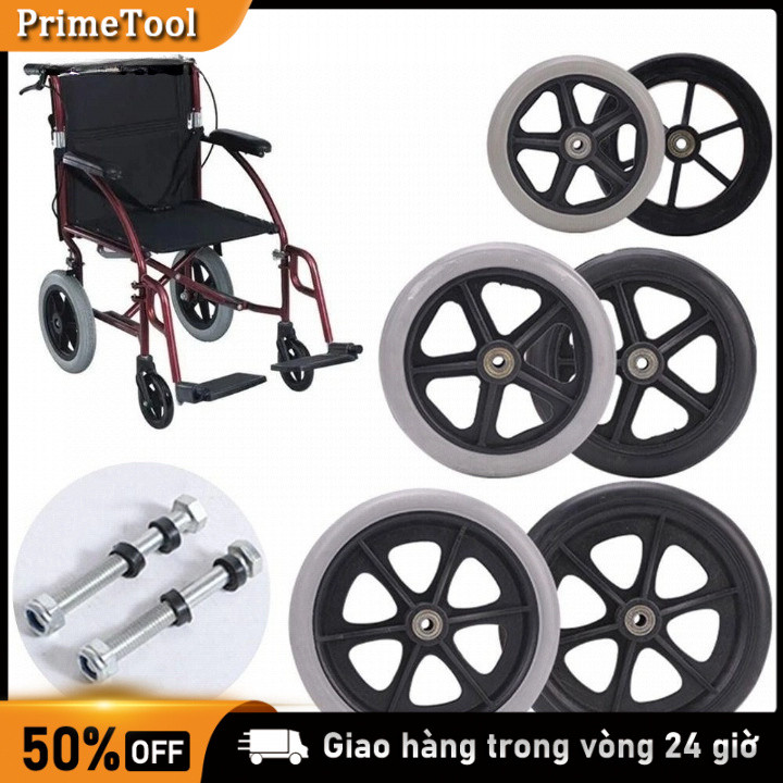 Bánh xe lăn trước thay thế - 6/7/8 inch tùy chọn, linh hoạt chuyển hướng, chống mòn bền bỉ