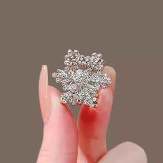Kẹp Bông Tuyết Kim Cương Giả Siêu Cổ Tích Mini - Phù Hợp Cho Tóc Ngắn và Công Chúa Top Clip