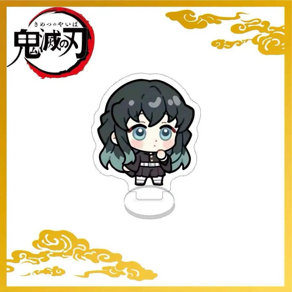 Anime Demon Slayer Acrylic Stand 5cm Character Tokitou Muichirou Kanroji Mitsuri Uzui Tengen Cartoon Cosplay Pendant Acc