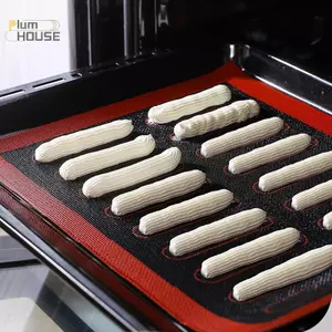 PlumHOUSE Hai Mặt In Thảm Nướng Bánh Chống Dính Lò Nướng Bánh Ngọt Nướng Đục Lỗ Lót VN