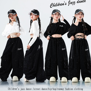 Đồ Nhảy Hiện Đại Hiphop Trẻ Em Set Đồ Dance Jazz Quần Nhảy Crop Top Đồ Nhảy Cho Bé Gái Bộ Tập Nhảy Cho
