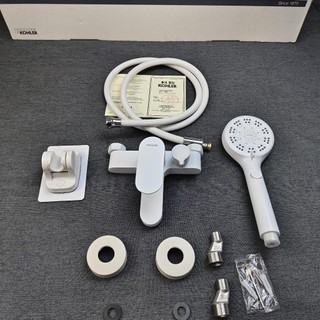 【KOHLER】Vòi sen, vòi sen trộn, van trộn màu trắng, van trộn đồng toàn bộ, vòi nước nóng lạnh, công tắc trộn phòng tắm, b