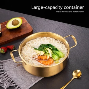 PCF * Mì Hàn Quốc Chống Bắn Bao Gồm Đũa Thìa Thép Không Gỉ Xây Dựng Nhà Bếp Nồi Cho Đơn
