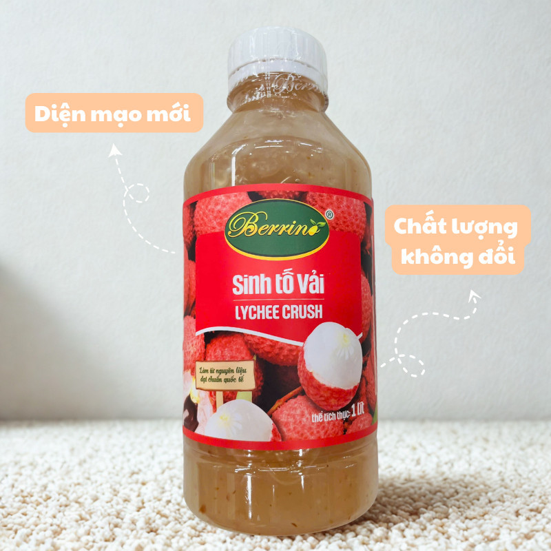 Sinh Tố Trái Cây Berrino 1L Đủ Hương Vị, Nguyên Liệu Pha Chế Trà Trái Cây, Bánh Ngọt Thơm Ngon