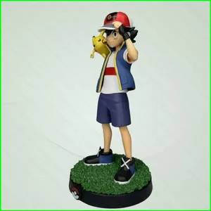PS1 Pokemon Ash Ketchum Pikachu Nhân Vật Hành Động Anime Huấn Luyện Sưu Tập Đồ Chơi Mô Hình SP1