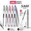 Combo 3/5/12 Bút Gel Nhanh Khô Deli SA60 0.5mm - 3 Màu Xanh Đen Đỏ Ngòi ST, Mực Ra Đều, Viết Trơn, Không Lem Mực