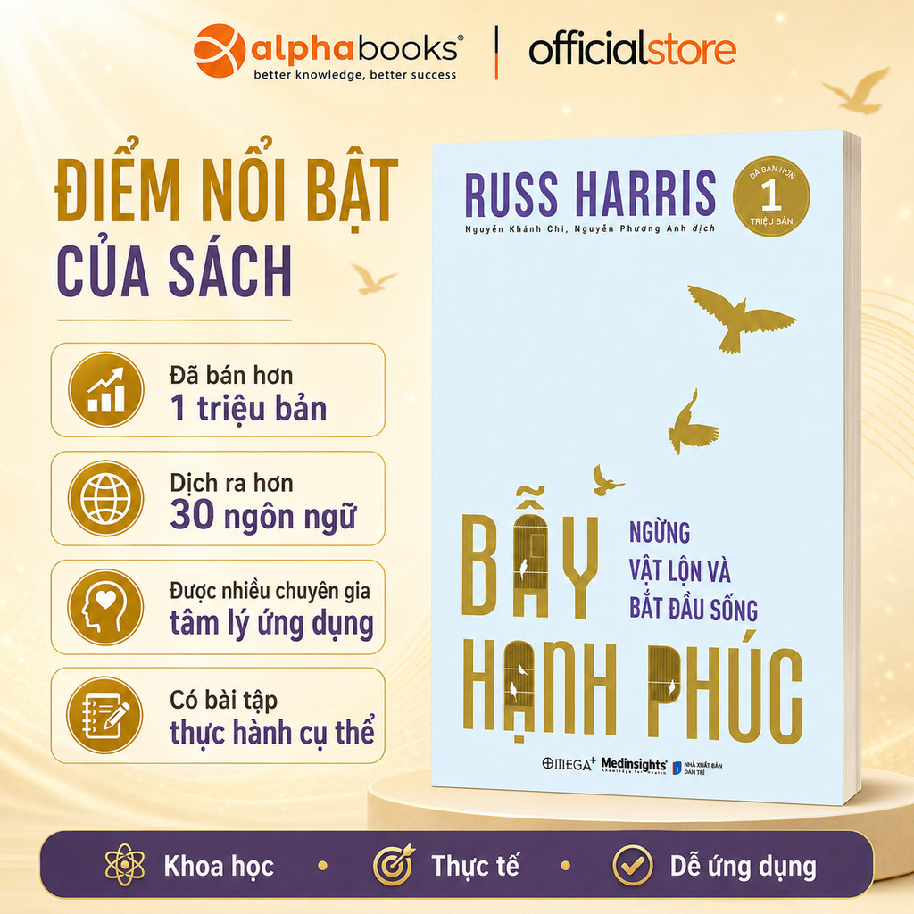 Sách - Bẫy Hạnh Phúc - Ngùng Vật Lộn Và Bắt Đầu Sống (Omega Plus)