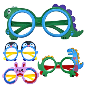 Kính Trẻ Em Silicon Mềm Khung Hoạt Hình Khủng Long Độc Đáo Dễ Thương Cho Bé Khung Trống Bé Trai Bé Gái Đạo Cụ Tư Thế Dễ Thương Thoáng Mát