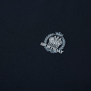 Áo Thun Nam Ngắn Tay HLA  Xanh Navy - Chất Liệu Thoáng Khí, Mềm Mịn, Thêu Logo Tinh Tế