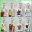 HT3 2026 Trận đấu bóng đá Erling Haaland Acrylic Móc khóa Kylian Mbappe Mặt dây chuyền cho ba lô Túi & Chìa khóa TH3