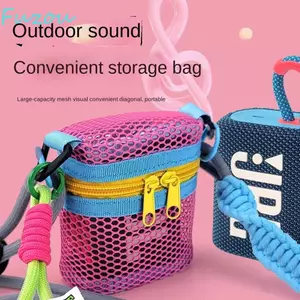 Túi Đeo Vai Lưới FUJIOU, Túi Xô Mini Đầy Màu Sắc Rỗng, Túi Đeo Ngang Di Động Nhẹ Chống Mài Mòn son Môi