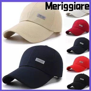 Mũ bóng chày MERIGGIARE, Mũ chống nắng có thể điều chỉnh màu trơn, Bonnet dài viền thông thường Giải trí ngoài trời