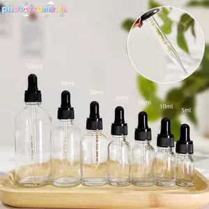 Photoframe Chai Nhỏ Giọt Có Cân Thuốc Thử Giọt Mắt Thủy Tinh Trong Suốt Hương Liệu Chất Lỏng Pipet Chai Có Thể Đổ Lại Chai Du Lịch VN